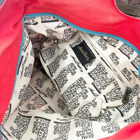 Laurel Burch Colorful Cats Artsy Canvas Shoulder Bag Tote Purse - Picture 6 of 7